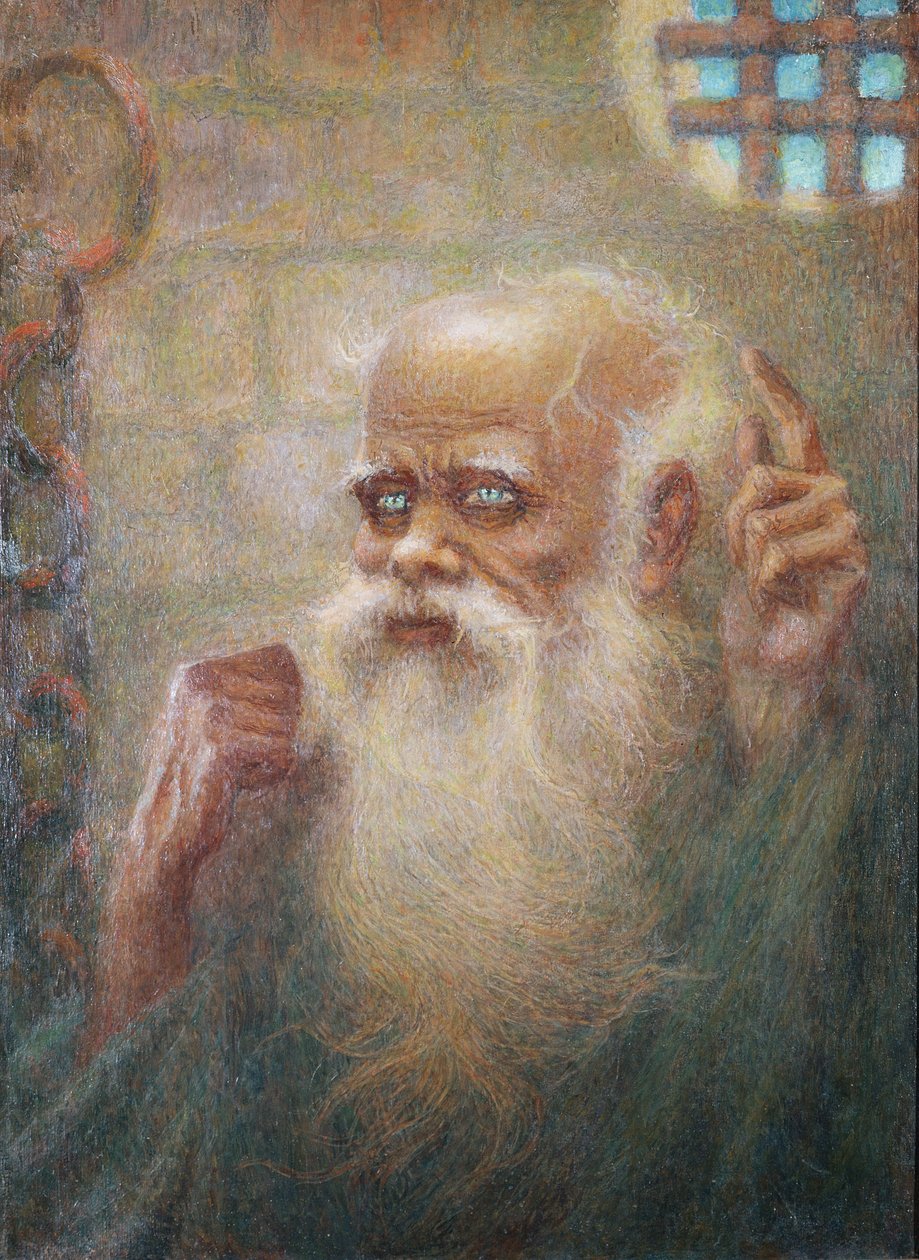 Sokrates (469-399 v. Chr.) im Gefängnis von Lucien Levy Dhurmer