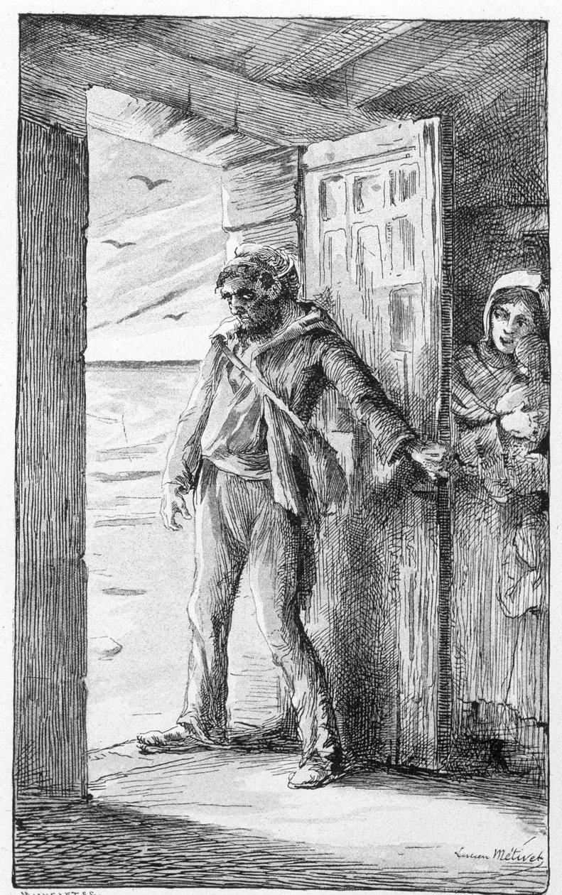 Illustration für das Lied „le retour du marin“ (Stich) von Lucien Metivet