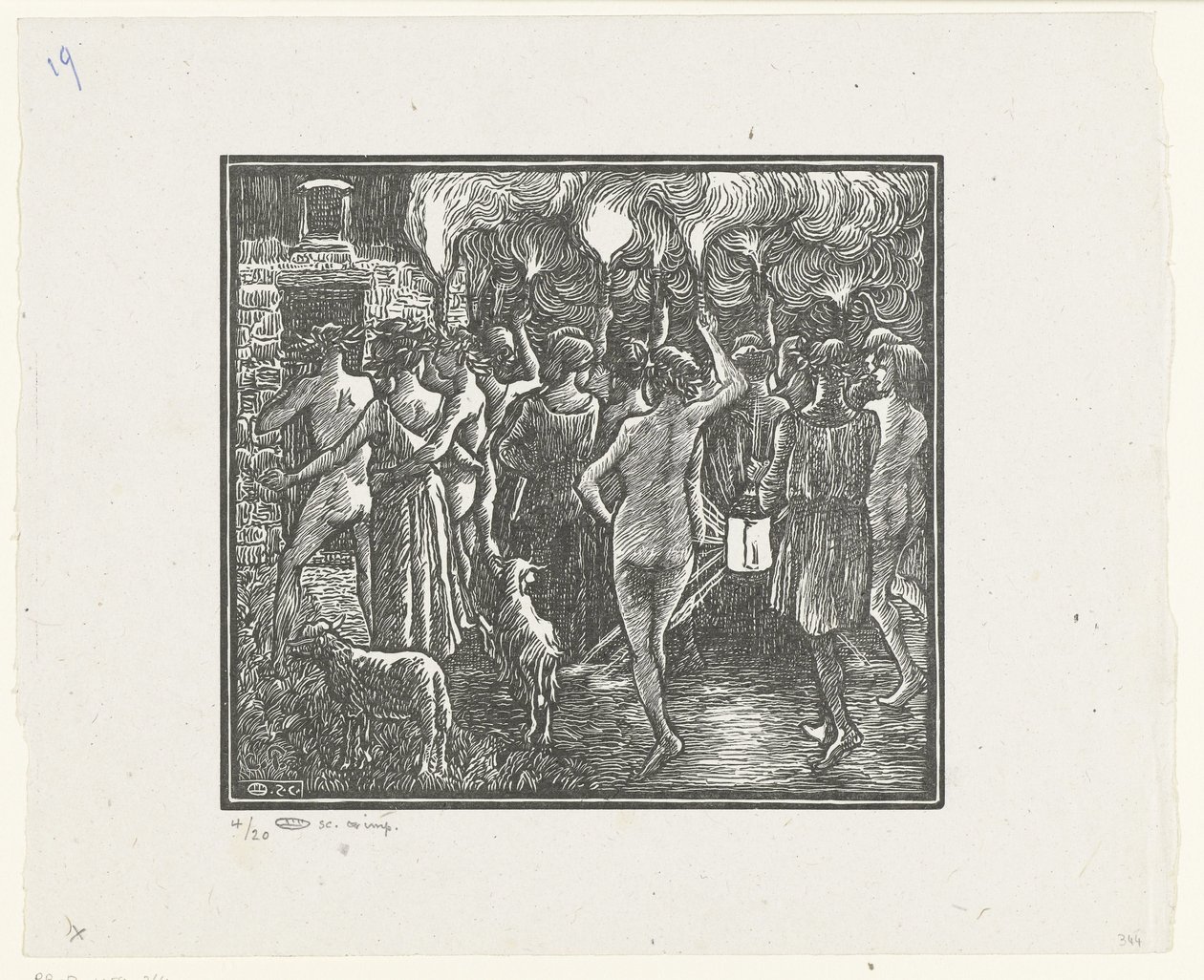 Der Fackelzug. Daphnis et Chloé (Serie) von Lucien Pissarro
