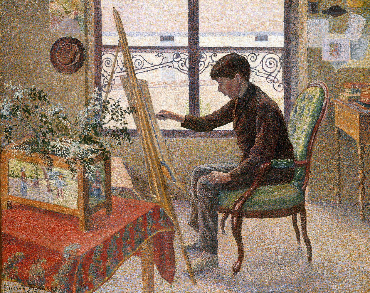 Innenraum des Ateliers von Lucien Pissarro