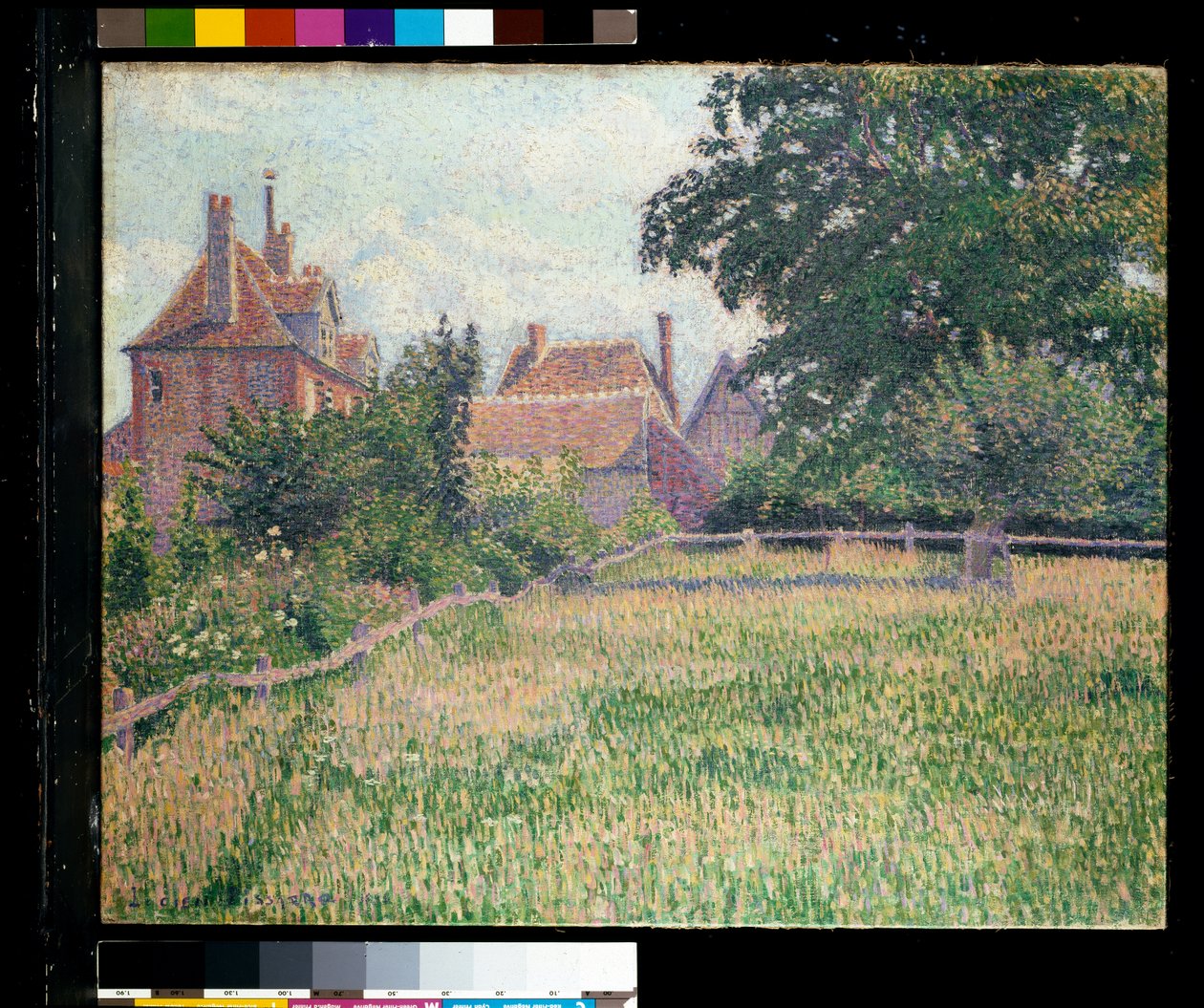 Das Haus der tauben Frau, Eragny von Lucien Pissarro