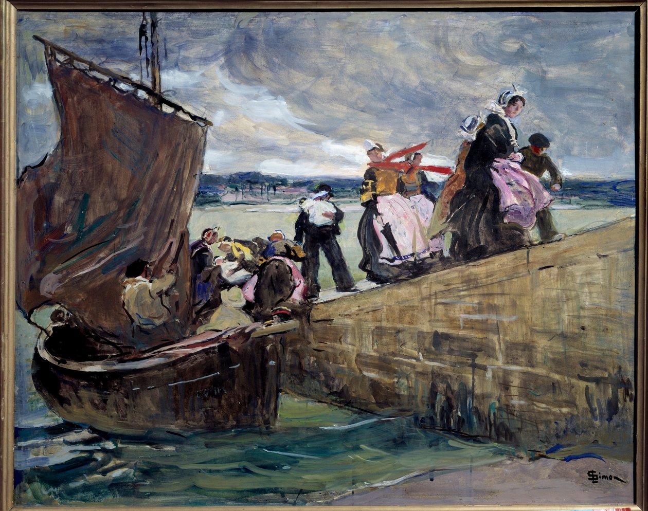 Der Schmuggler in Sainte Marine in der Bretagne von Lucien Simon
