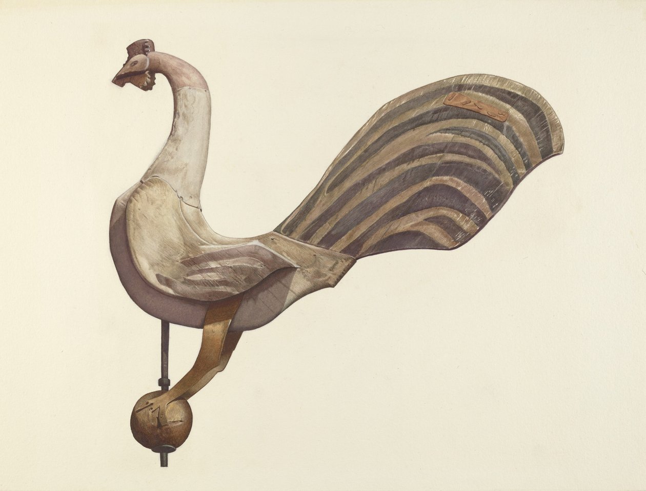 Hahn-Wetterfahne, 1935-1942 von Lucille Chabot