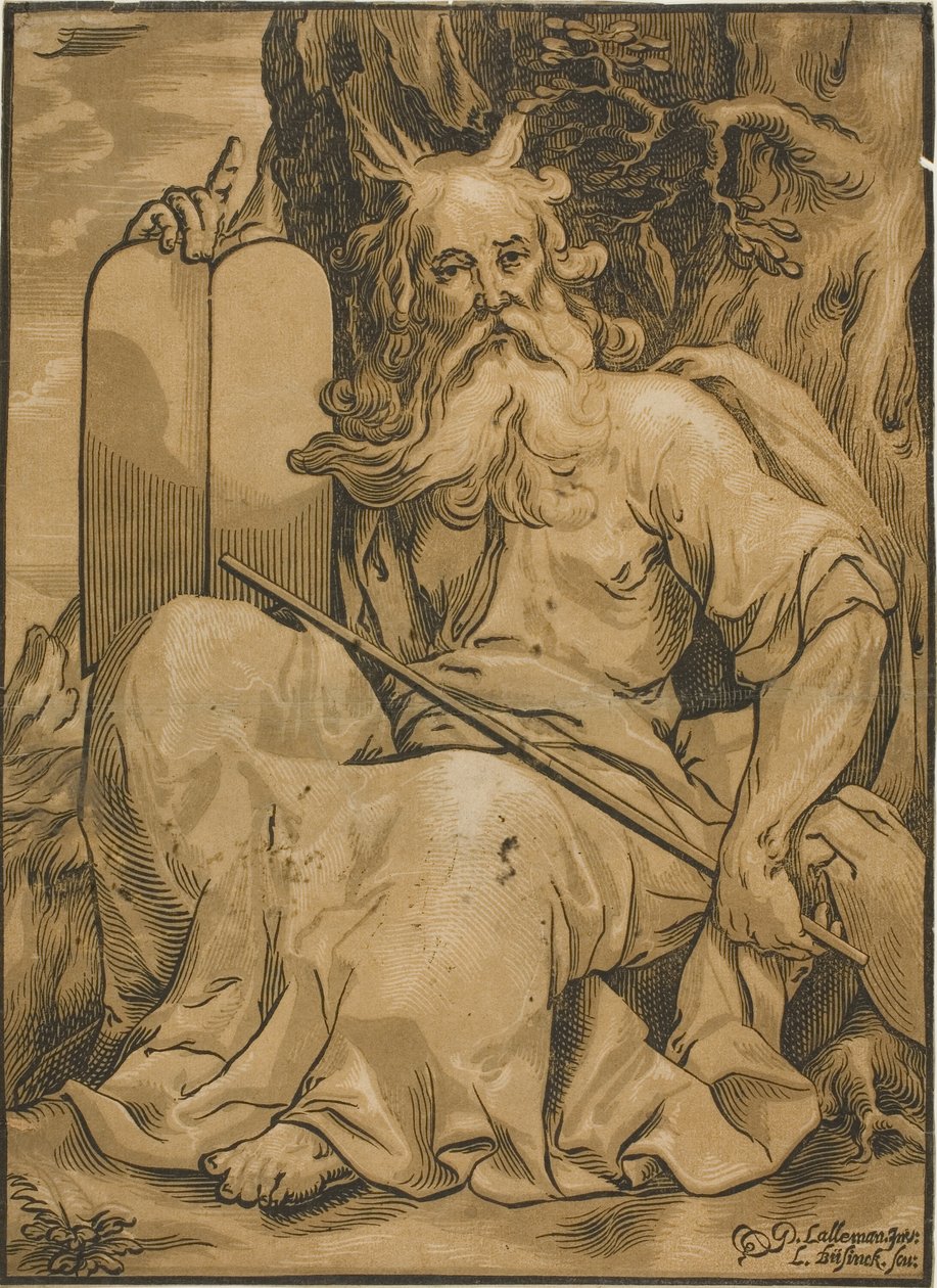 Moses mit den Gesetzestafeln von Ludolph Büsinck