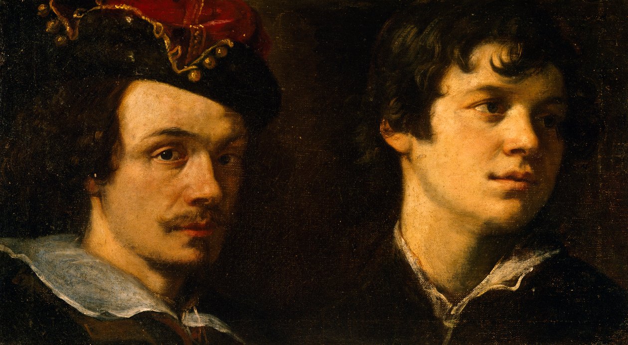 Zwei Köpfe (Ludovico Cardi genannt il Cigoli) von Ludovico Cardi
