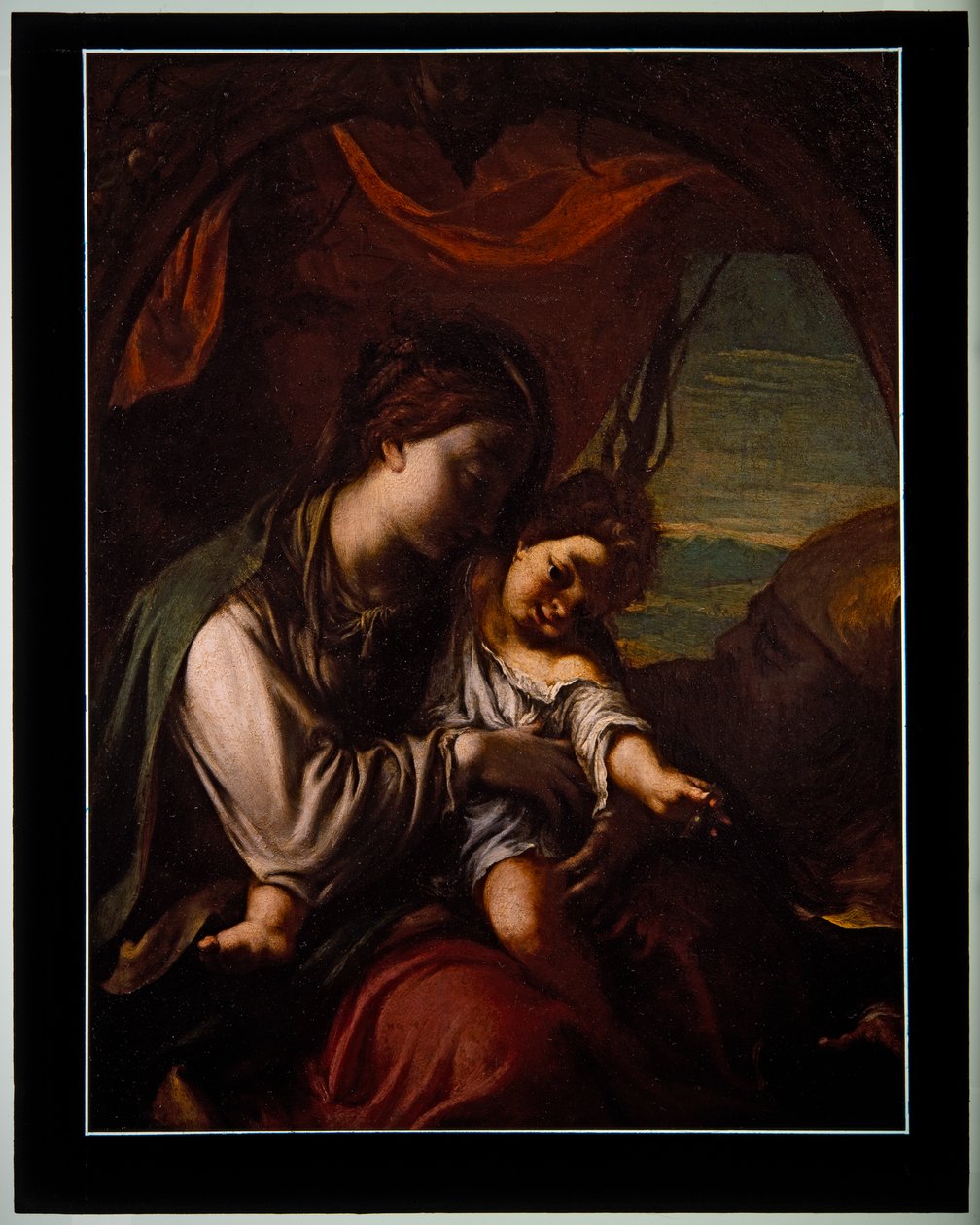 Die Madonna und das Kind mit St. Antonius Abt von Ludovico Carracci
