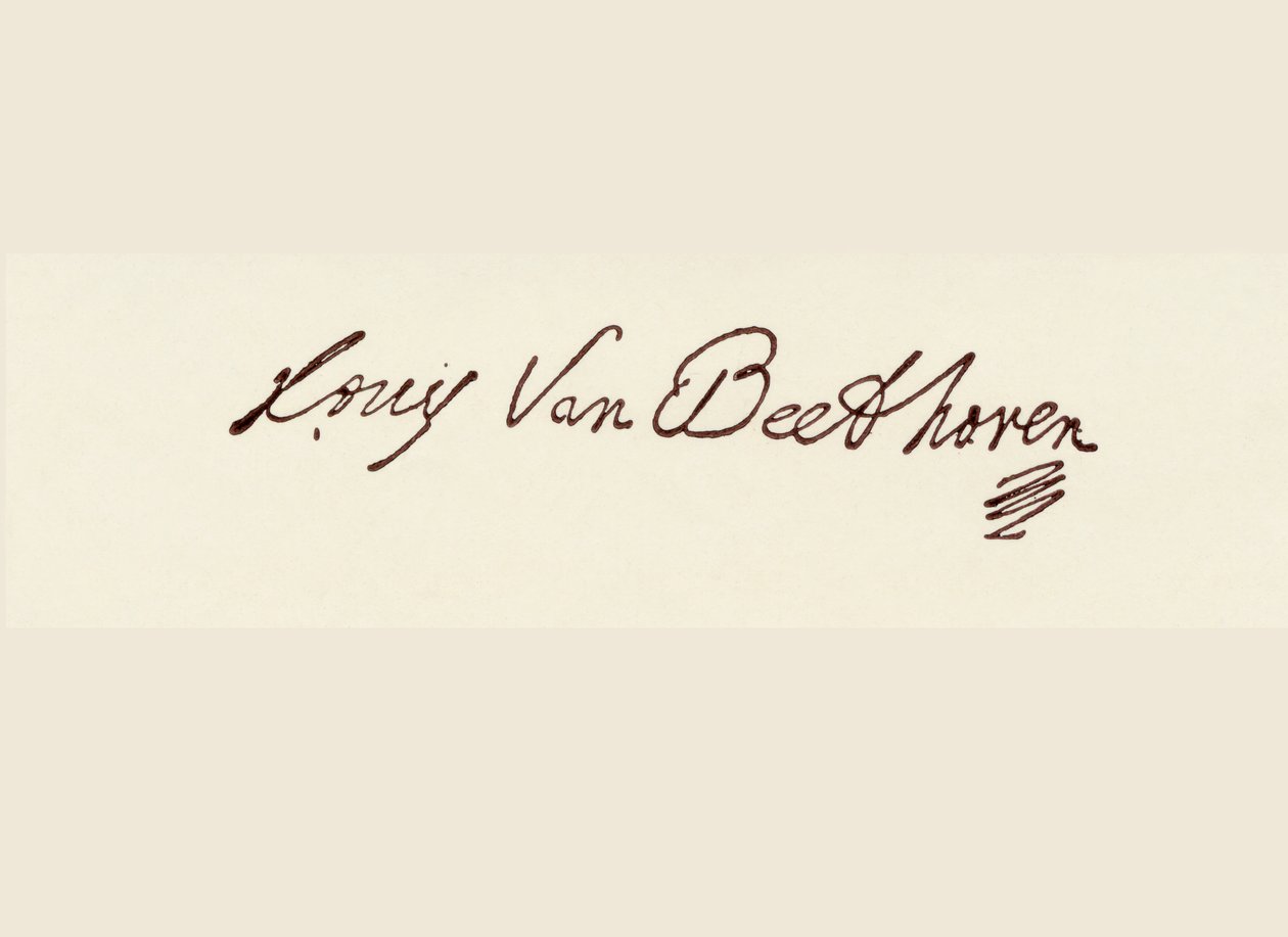 Unterschrift von Ludwig van Beethoven (Feder und Tinte) von Ludwig van Beethoven
