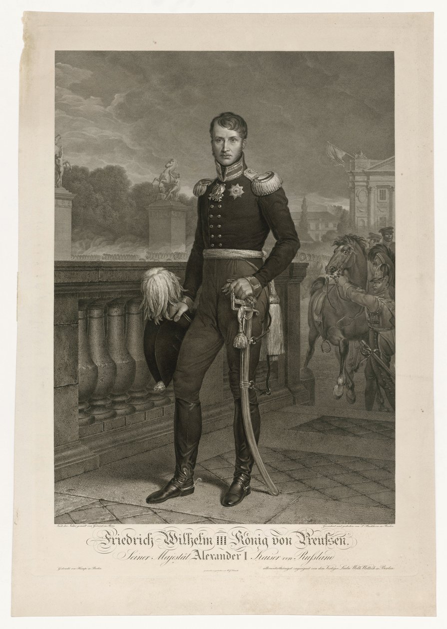 Friedrich Wilhelm III. auf der Place de la Concorde von Ludwig Buchhorn