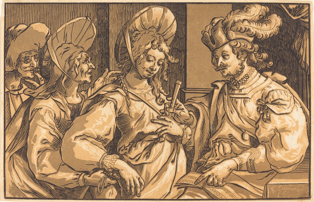 Die Kupplerin von Ludwig Büsinck after Georges Lallemand
