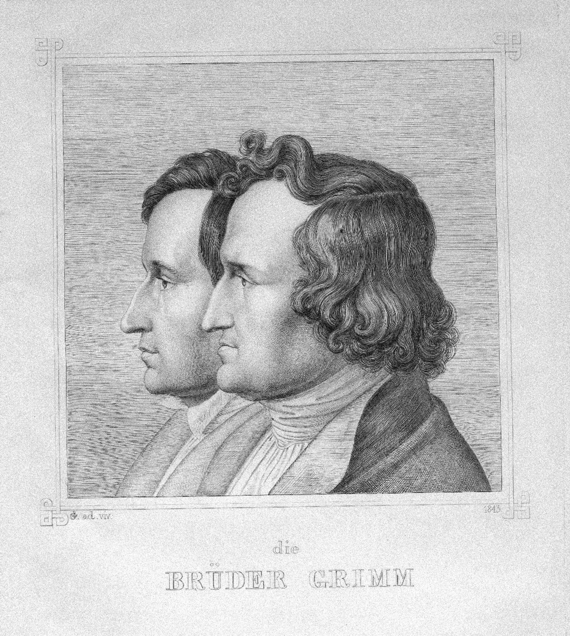 Jacob und Wilhelm Grimm, 1843 von Ludwig Emil Grimm