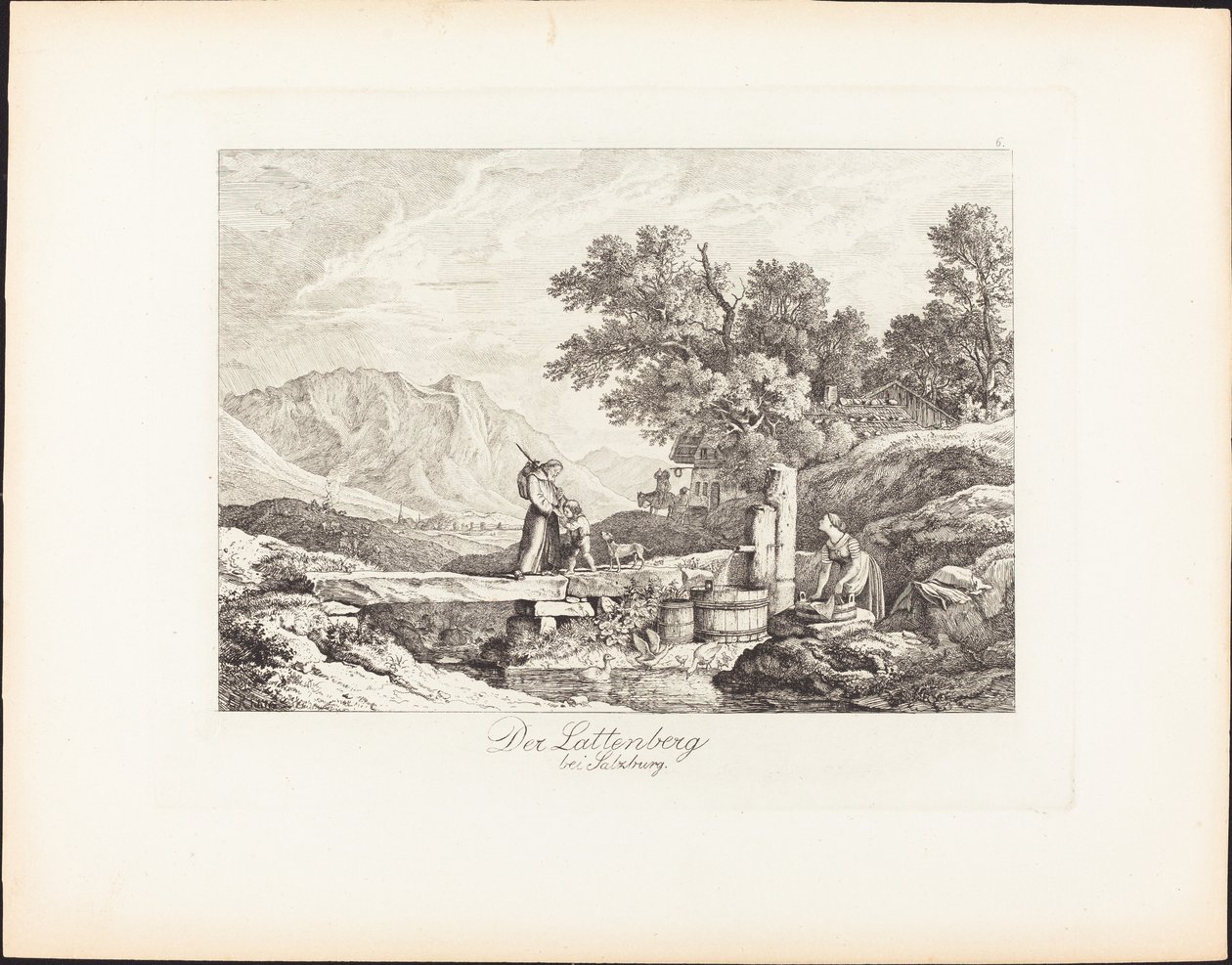 Der Lattenberg bei Salzburg von Ludwig Richter