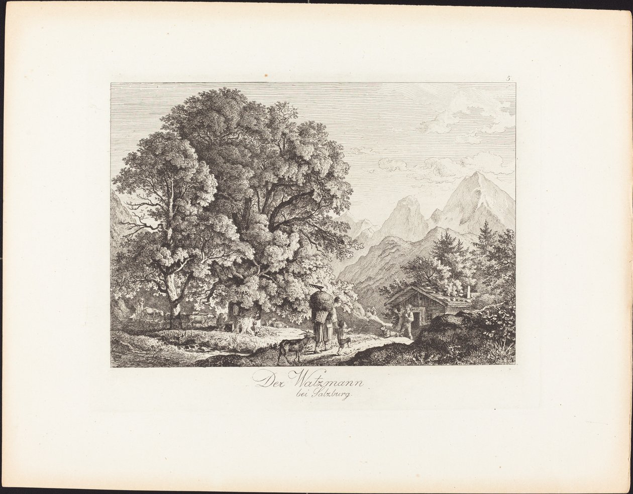 Der Watzmann bei Salzburg von Ludwig Richter