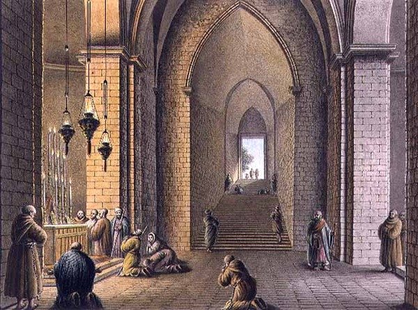 Das Grab der Jungfrau Maria, Jerusalem, veröffentlicht von William Watts von Luigi (after) Mayer