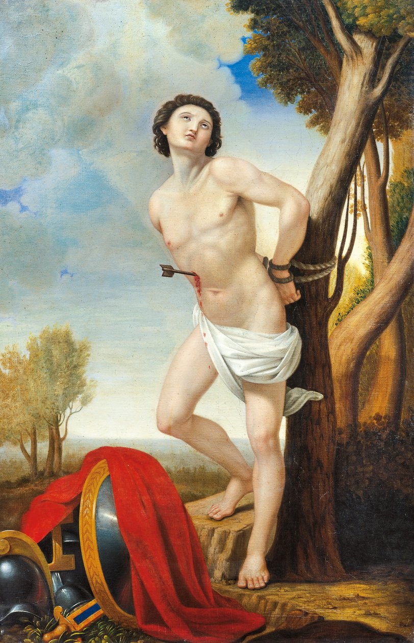 Martyrium des Hl. Sebastian, von Luigi Asioli (1817-77) von Luigi Asioli
