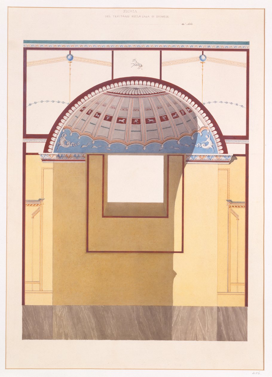 Nische im Tepidarium, Haus des Diomedes, Pompeji, 1897 von Luigi Bazzani