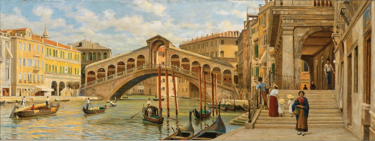 Luigi Ferrazzi Ponte Rialto 1875 von Luigi Ferrazzi