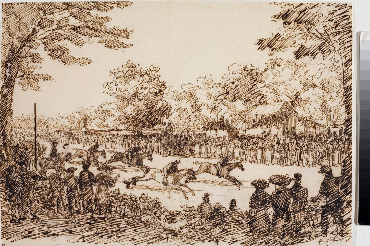 Pferderennen (wahrscheinlich das Fest von San Giovanni in Florenz) von Luigi Garibbo