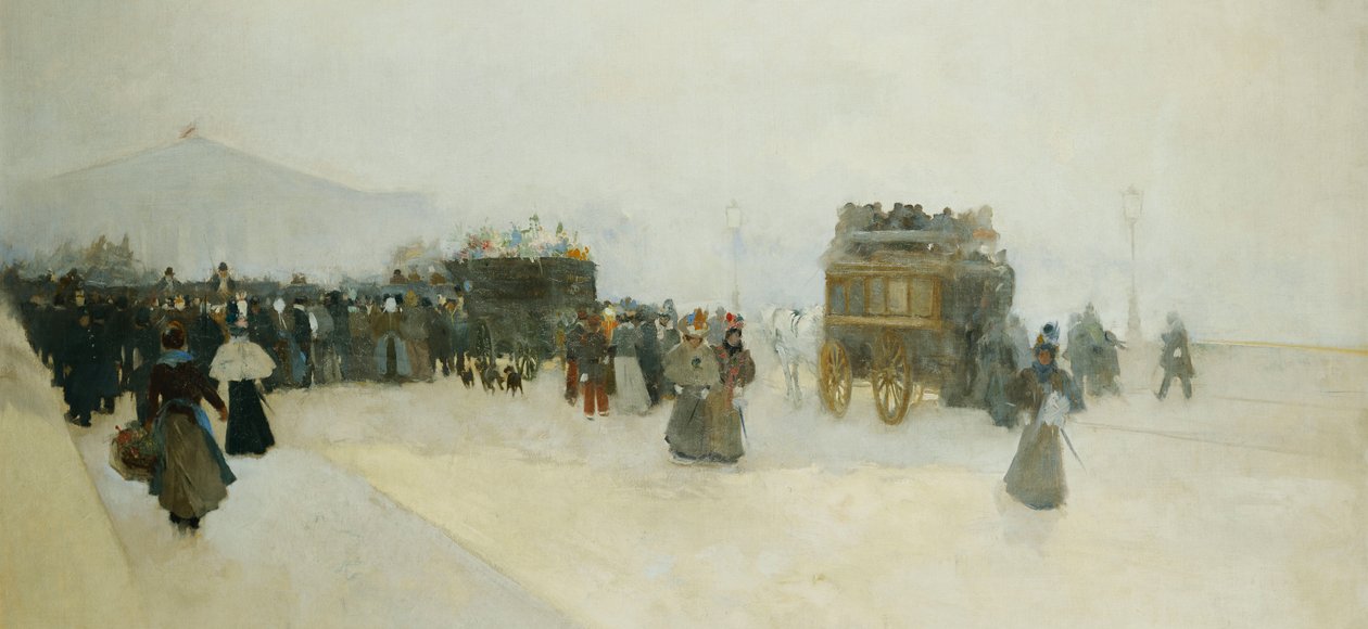 Place de la Concorde und der Palais Bourbon von Luigi Loir