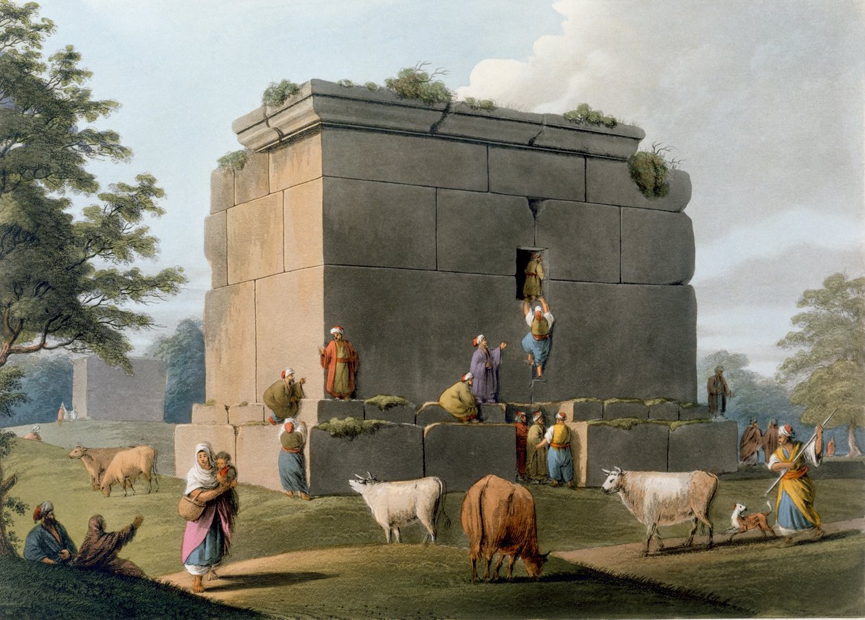 Monument zwischen Tripolis und Tortosa, graviert von William Watts, 1806 von Luigi Mayer