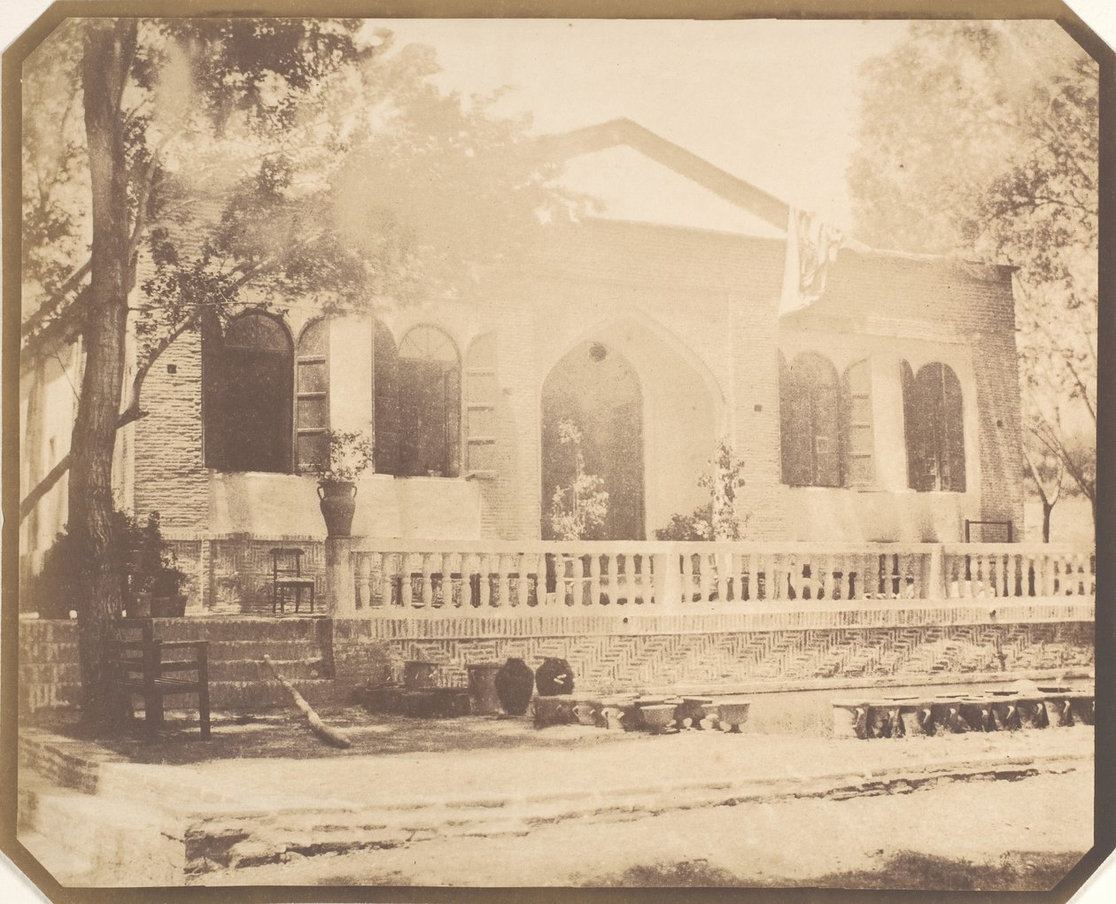 Zerghiandeh. Landhaus des russischen Ministers, Teheran, 1858 von Luigi Pesce