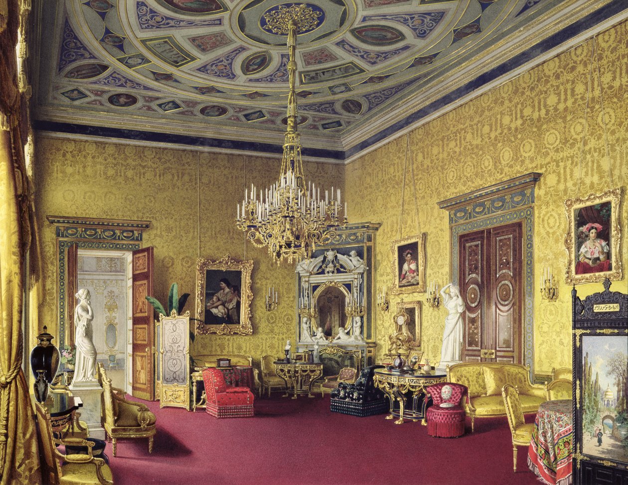 Der Lyons-Saal im Katharinenpalast in Zarskoje Selo, 1859 von Luigi Premazzi