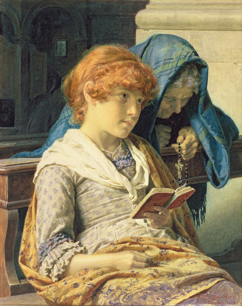 In der Kirche, 1883 von Luigi da Rios