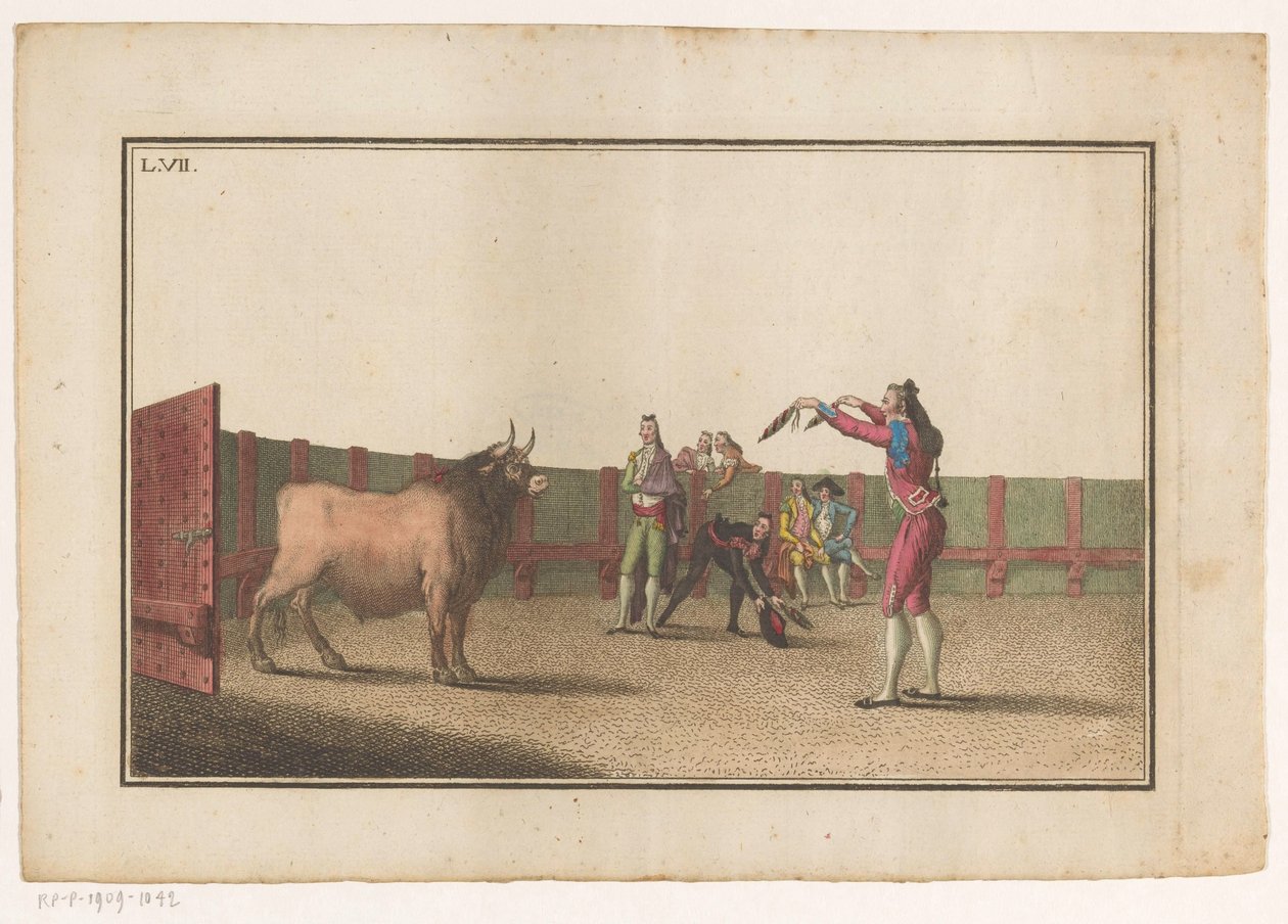 Stierenvechter mit banderillas von Luis Fernandez Noseret