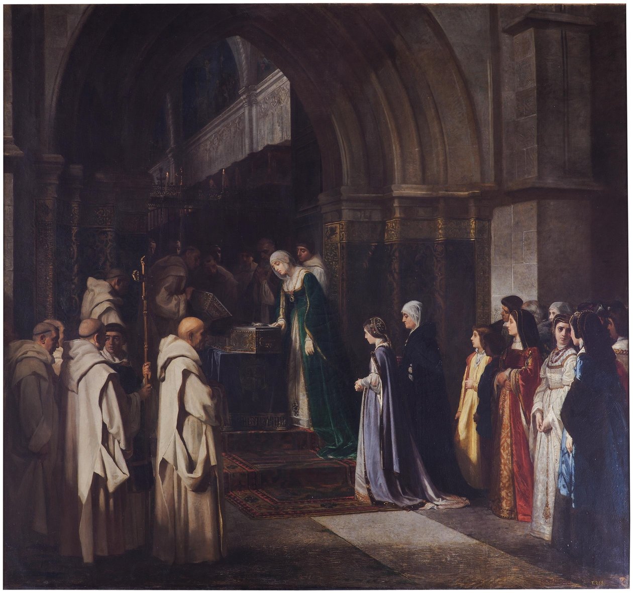 Königin Isabella die Katholische in der Kartause von Miraflores von Luis Alvarez Catalá