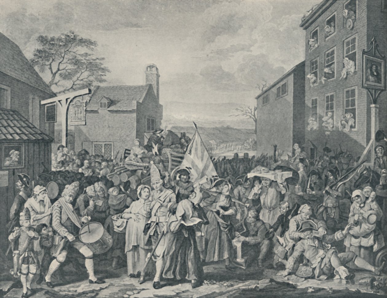 Der Marsch der Wachen nach Schottland, 1745, 1920 von Luke Sullivan