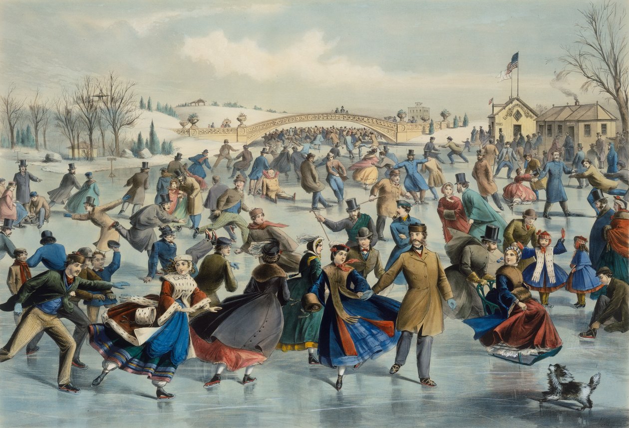 Central Park, Winter - Der Eislaufteich, 1862 von Lyman Wetmore Atwater