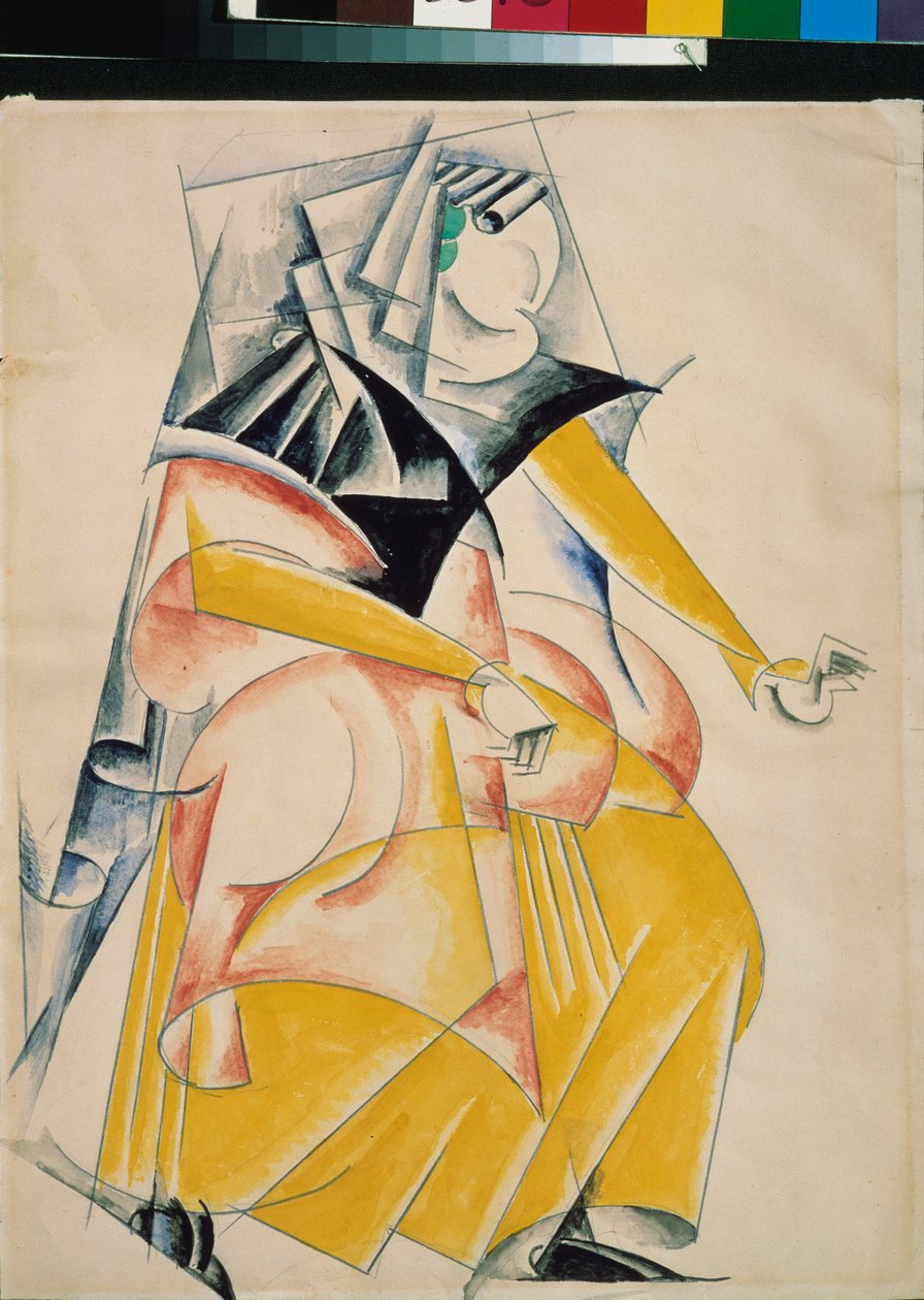 Kostümentwurf für das Theaterstück "Romeo und Julia" von William Shakespeare von Lyubov Sergeevna Popova