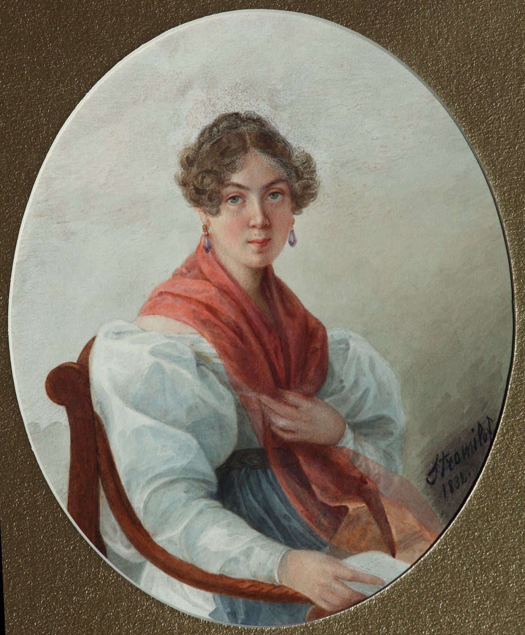 Porträt von N.A. Wassiljewa, 1835 von Lyubov Stepanovna Borozdna Stromilova