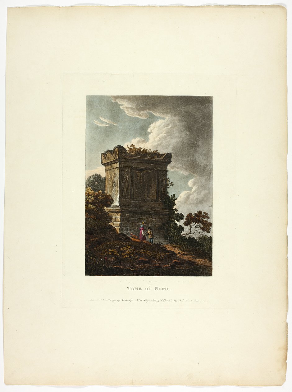 Grab von Nero, Tafel 7 aus den Ruinen von Rom von M. Dubourg