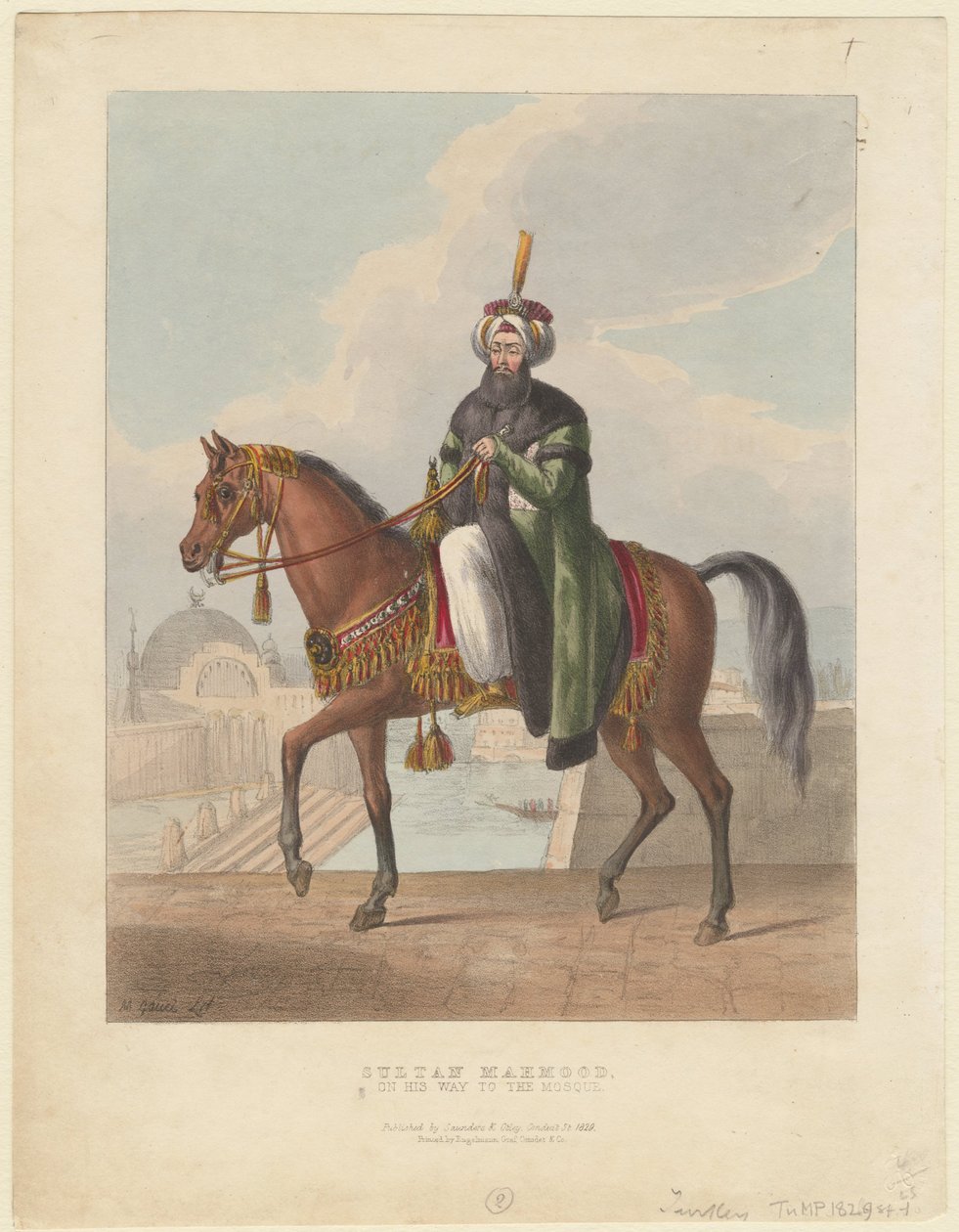 Porträt von Mahmud II. 1785-1839, Sultan des Osmanischen Reiches, 1829 von M. Gauci