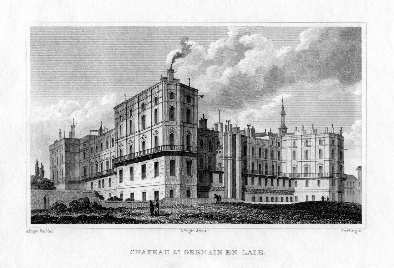Chateau de Saint Germain en Laye, Paris, um 1830 von M. J. Starling