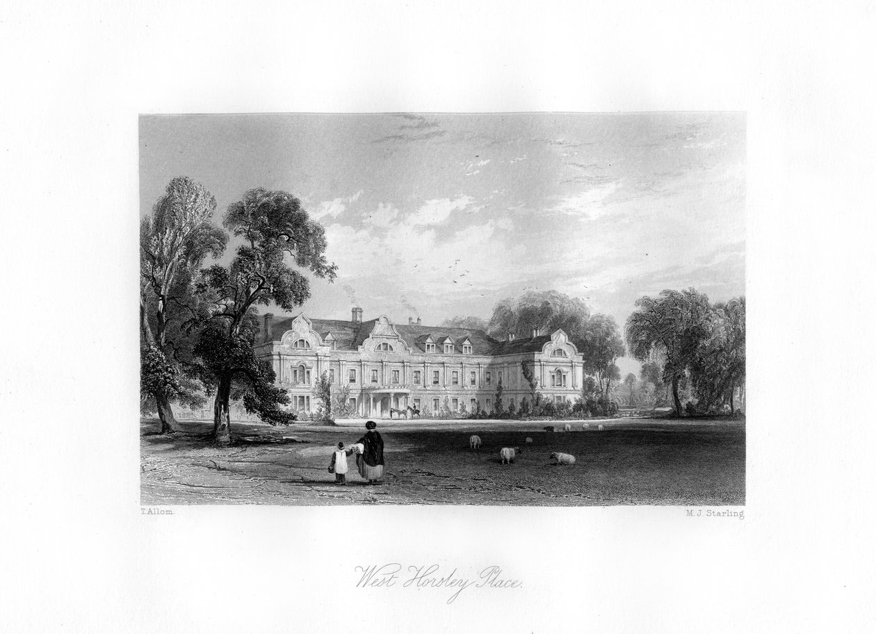 West Horsley, Surrey, 19. Jahrhundert von M. J. Starling