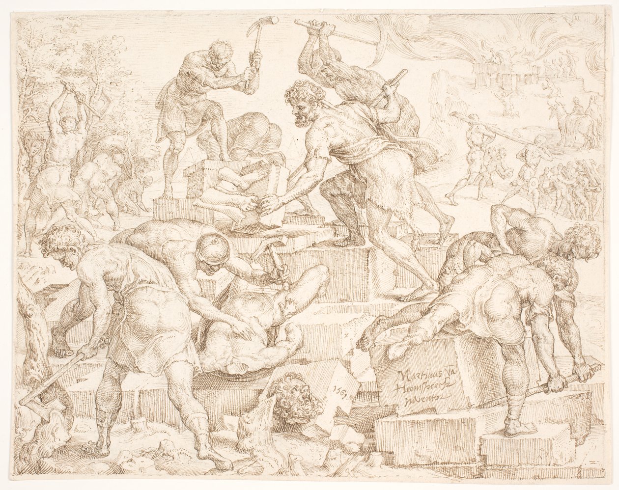 Die Zerstörung des Altars von Baal von Maarten van Heemskerck
