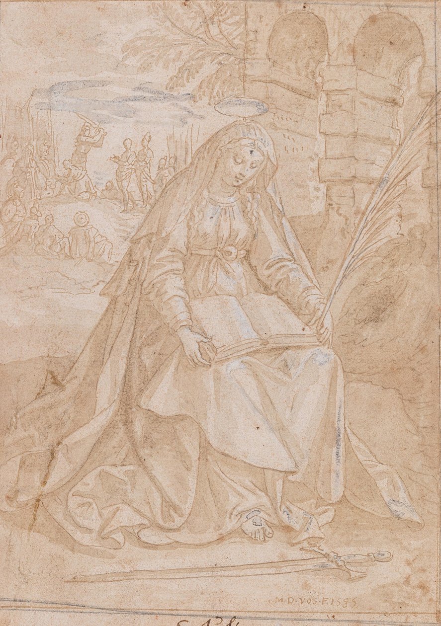 Heilige Justine, 1584 von Maerten Vos de