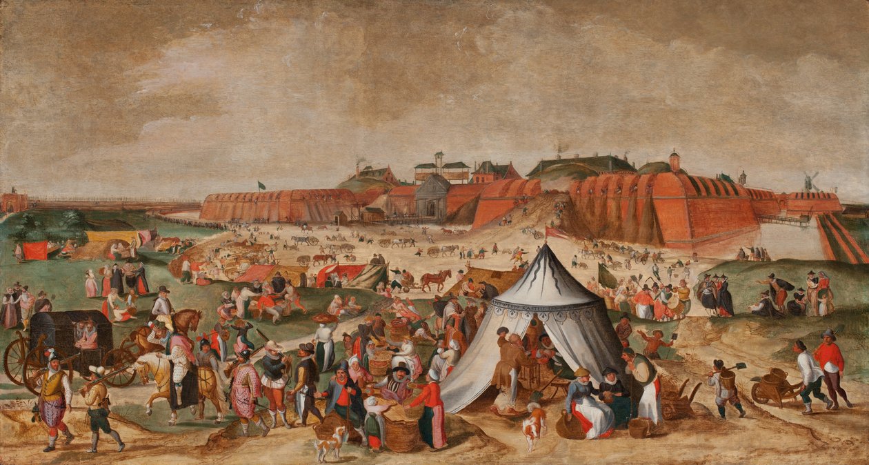 Abriss der Zitadelle von Antwerpen, späte 16. Jahrhundert von Maerten van Cleve