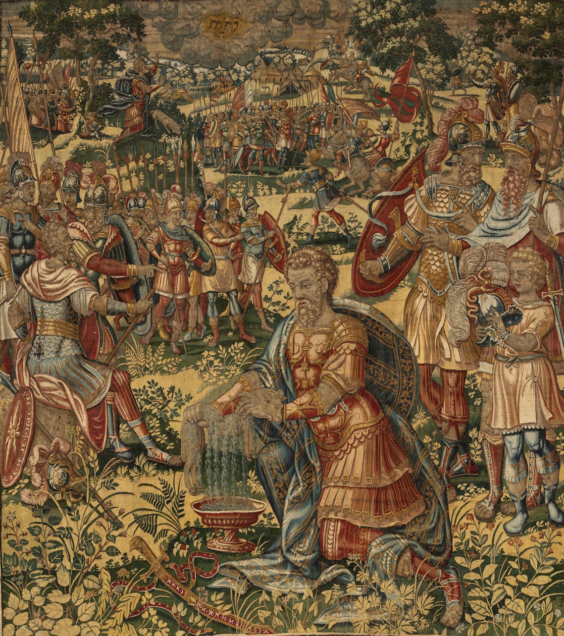 Geschichte von Gideon, spätes 16. Jahrhundert (Seide und Wolle) von Maerten van Heemskerck