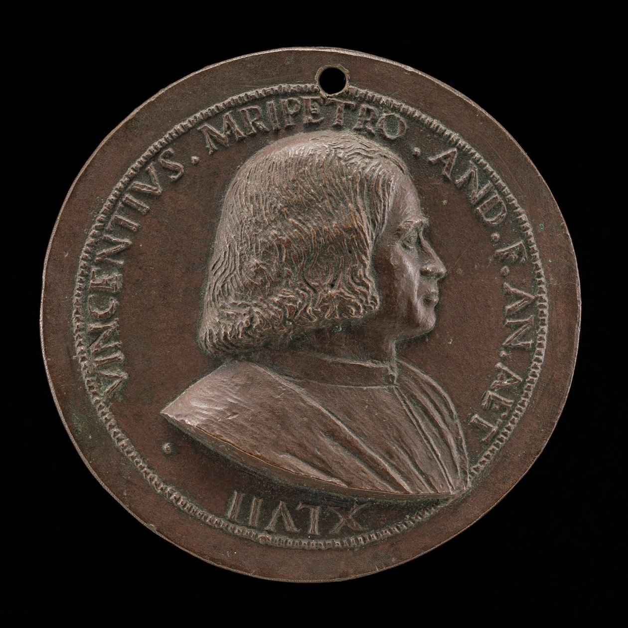 Vincenzo Malipiero, venezianischer Patrizier, Bruder von Francesco [Vorderseite], 1523 von Maffeo Olivieri