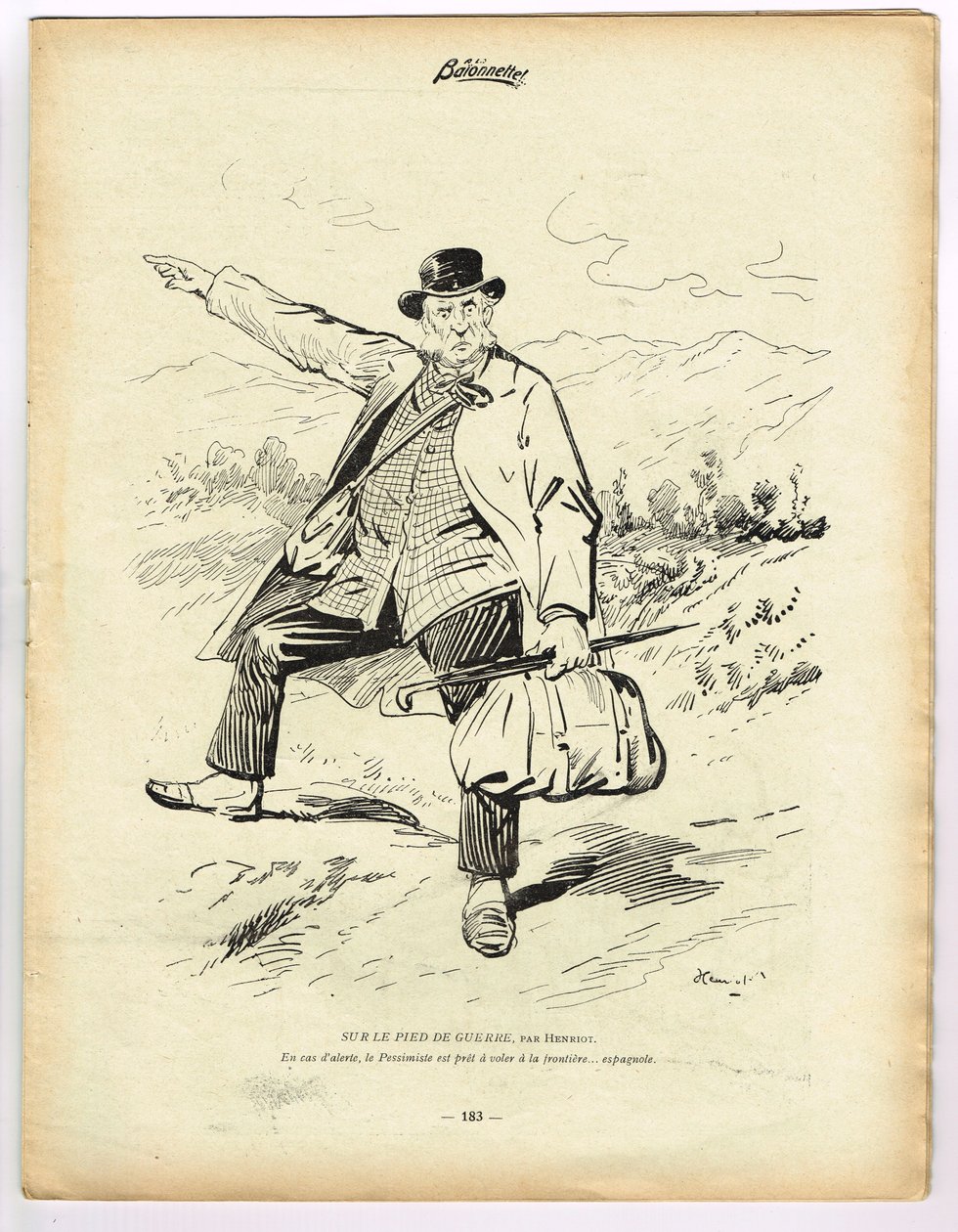 Das Bajonett, Satirisch in Farben von Henri Maigrot