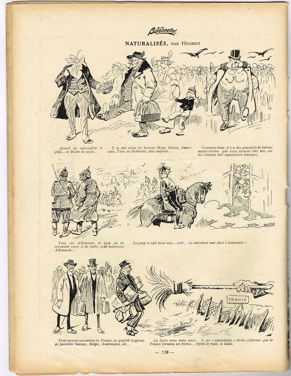 La Baionnette, Satirisch in Farben von Henri Maigrot