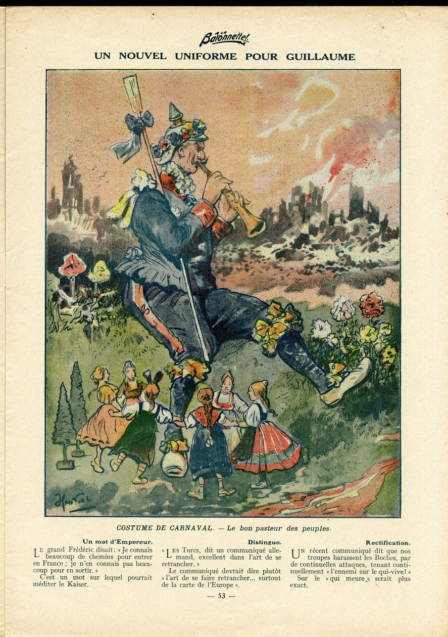 La Baionnette, Satirisch in Farben von Henri Maigrot