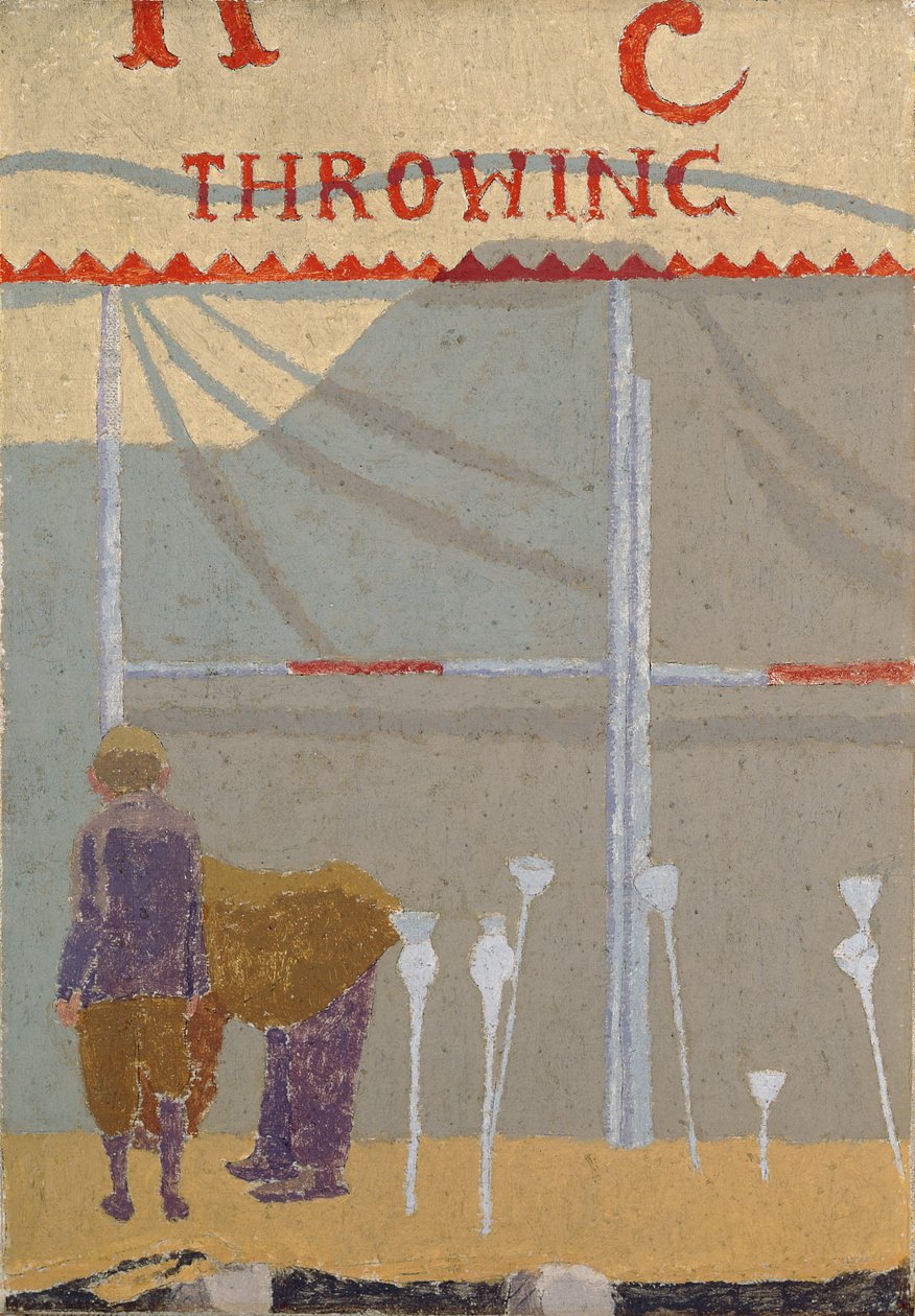 Die Kokosnuss-Schießbude, ca. 1920 von Malcolm Drummond