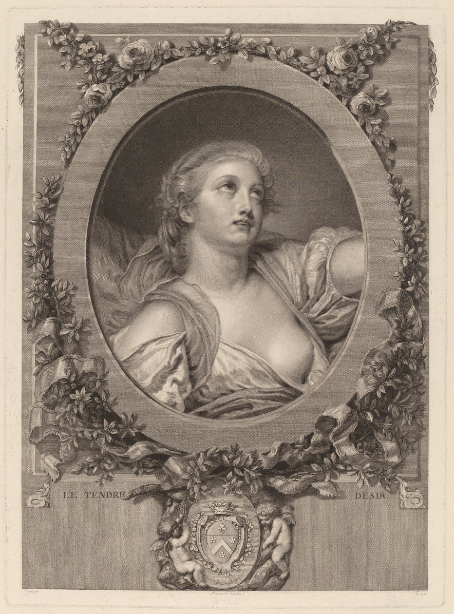 Le tendre desir von Manuel Salvador Carmona after Jean Baptiste Greuze
