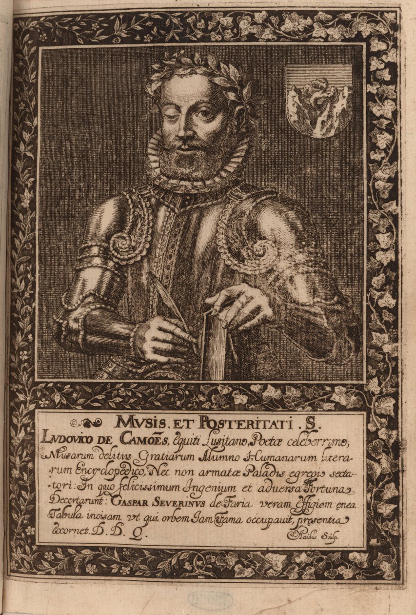 Porträt des Dichters Luís Vaz de Camões, ca. 1524-1580, 1624 von Manuel Severim de Faria