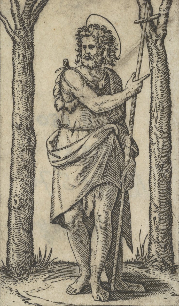 Johannes der Täufer mit einem Stab, aus der Serie 
