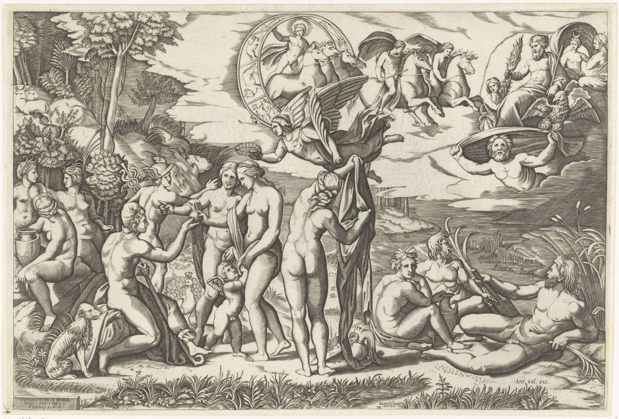 Das Urteil des Paris von Marcantonio Raimondi
