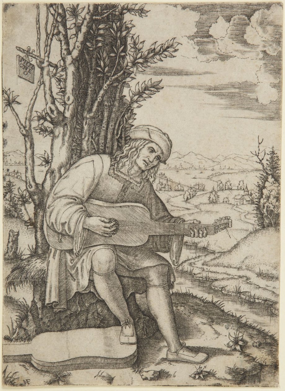Porträt des Dichters Giovanni Achillini, genannt Filoteo von Marcantonio Raimondi